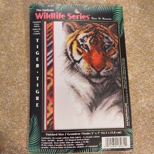 Janlynn Wildlife Series Counted Cross Stitch Kit Tiger 5x7" Sealed 13-261